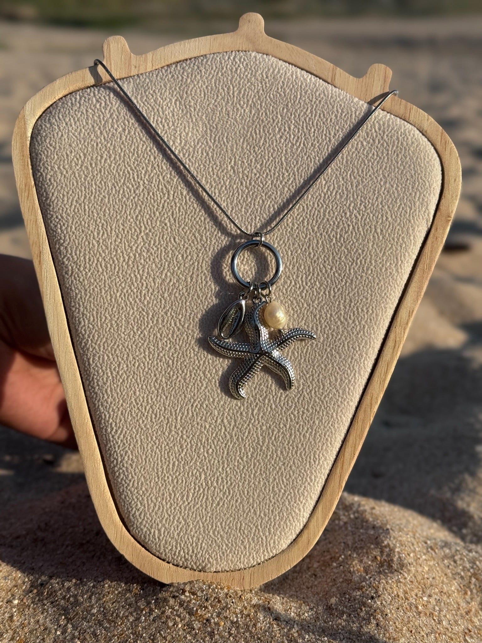 Colar Estrela Do Mar prateada CHECK