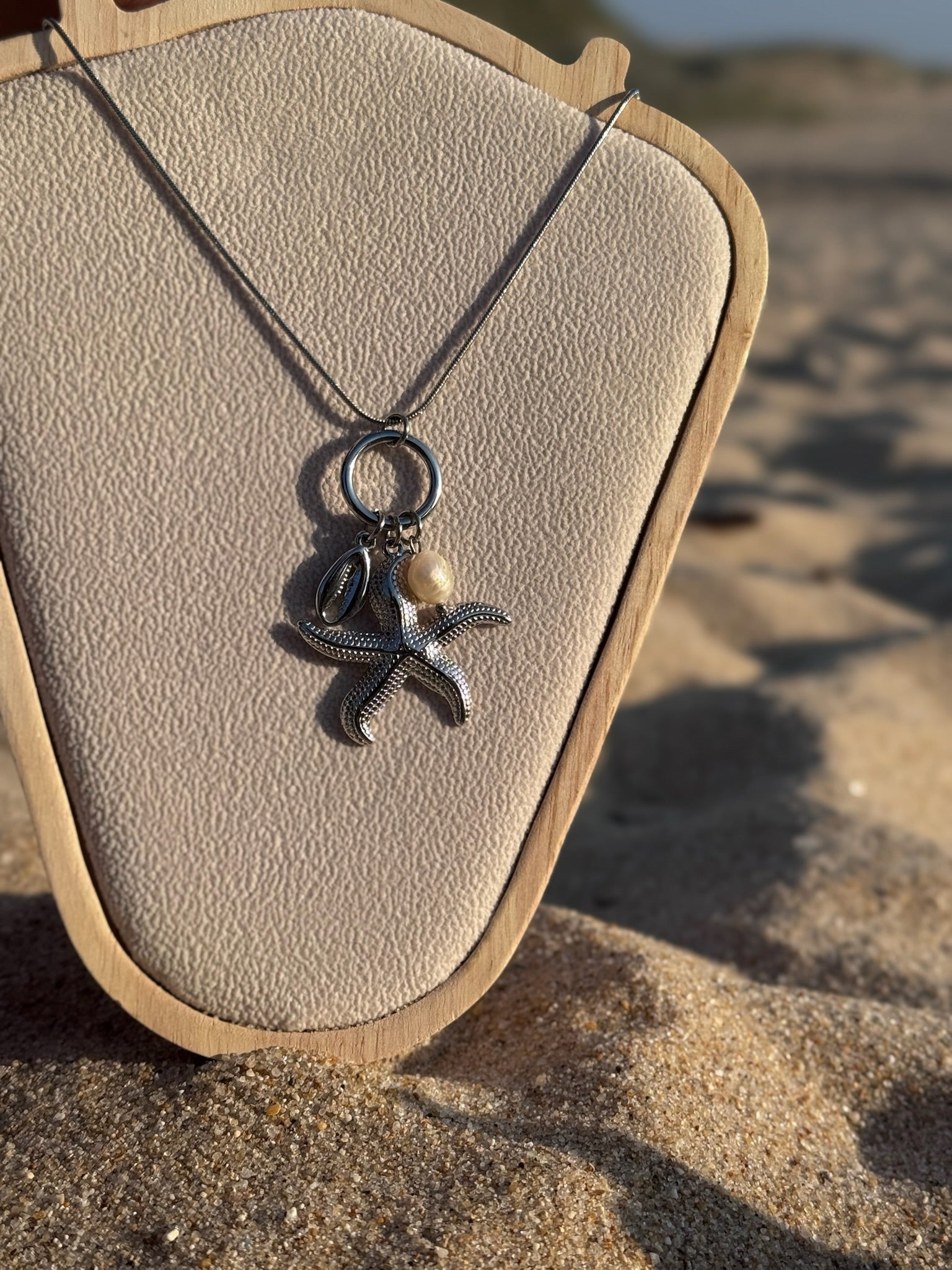 Colar Estrela Do Mar prateada CHECK