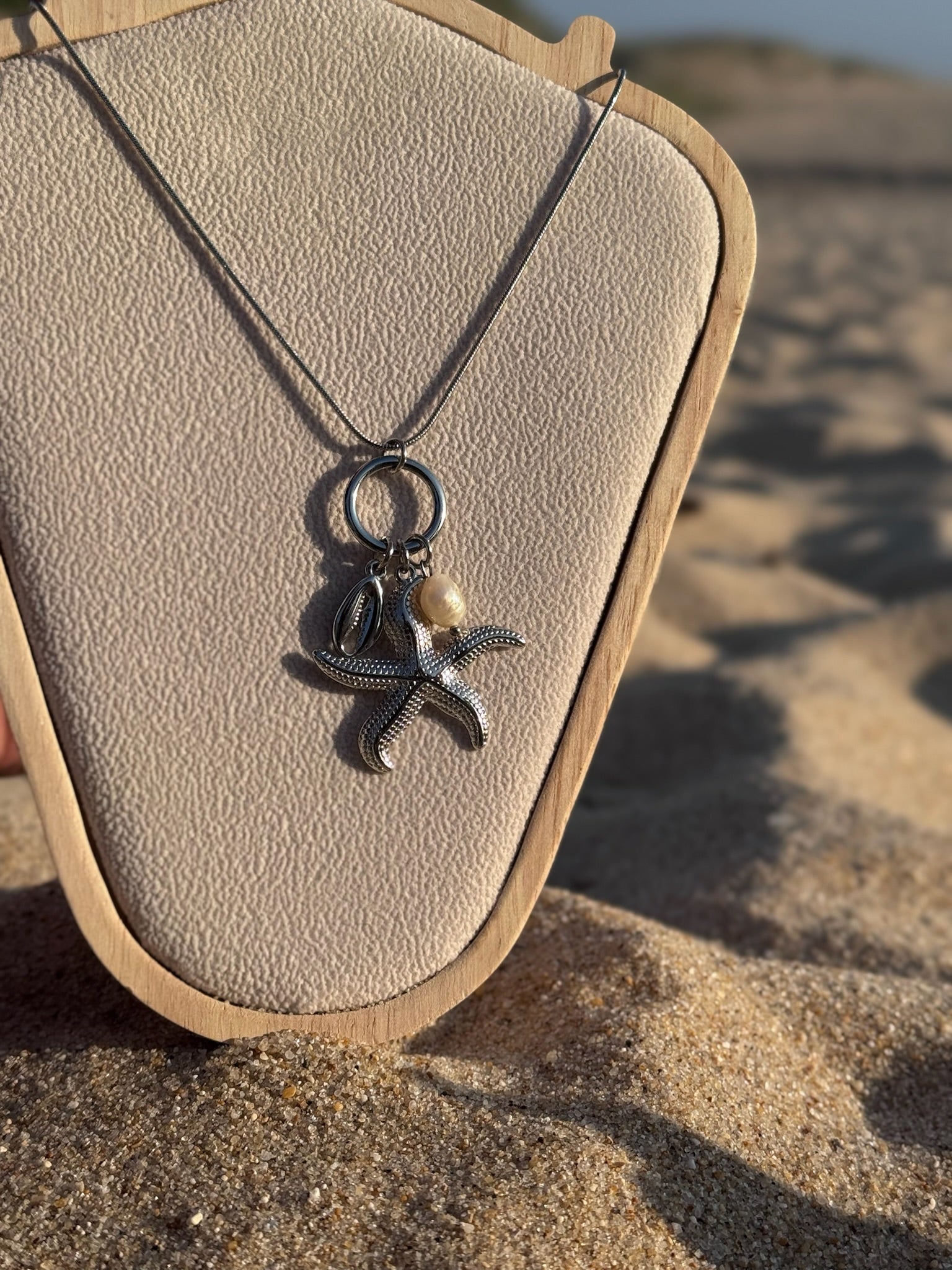 Colar Estrela Do Mar prateada CHECK