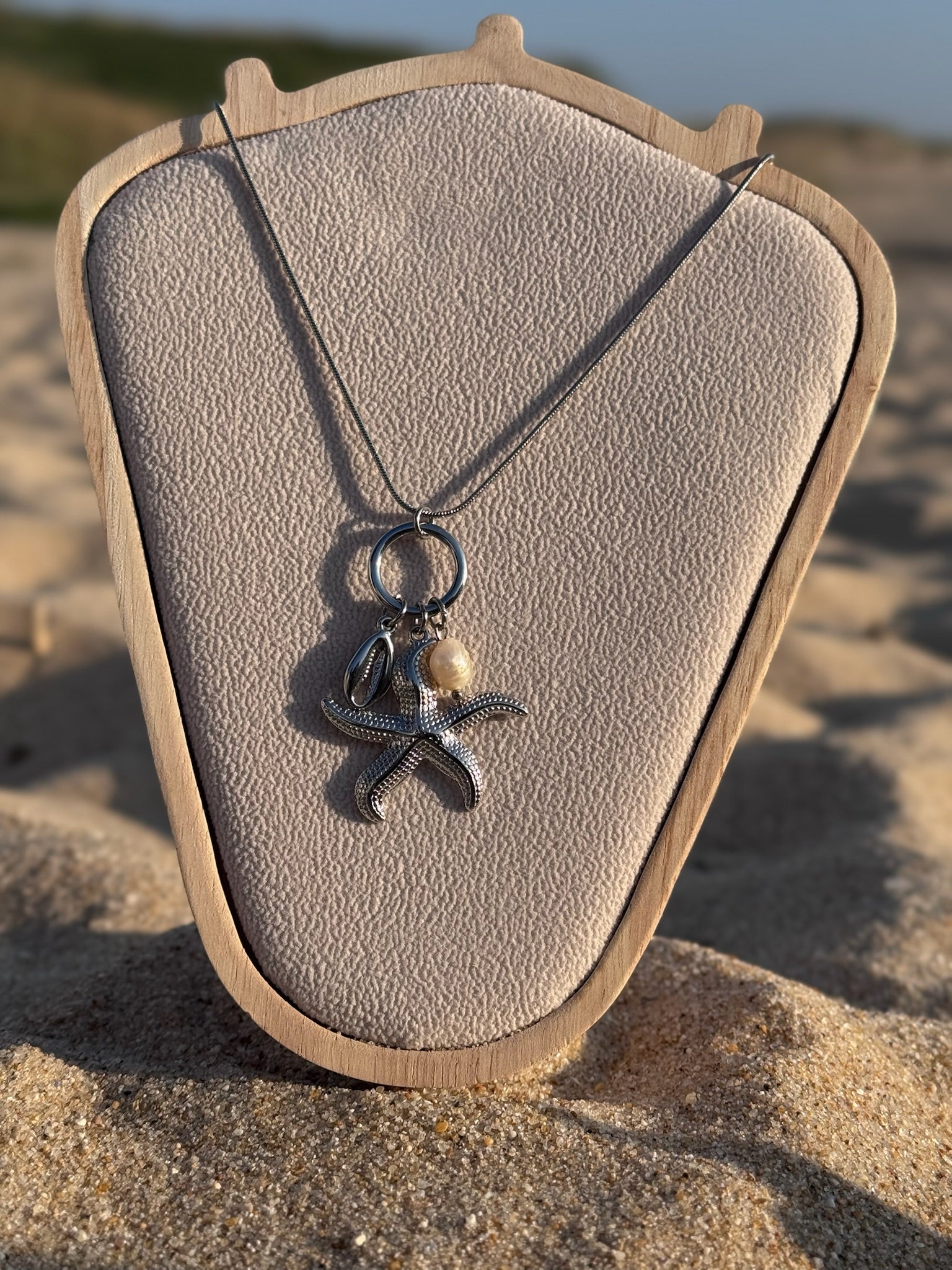 Colar Estrela Do Mar prateada CHECK