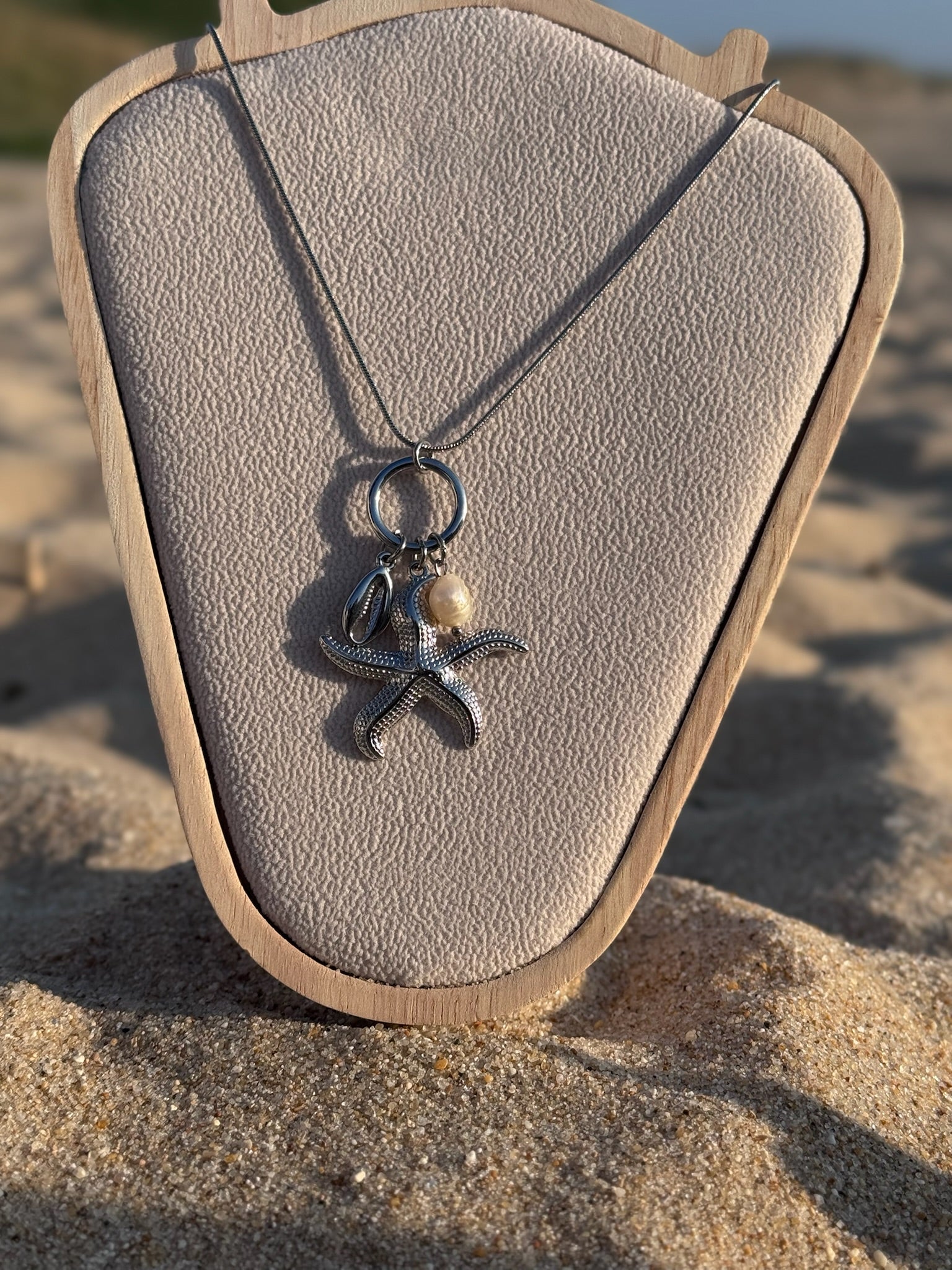 Colar Estrela Do Mar prateada CHECK