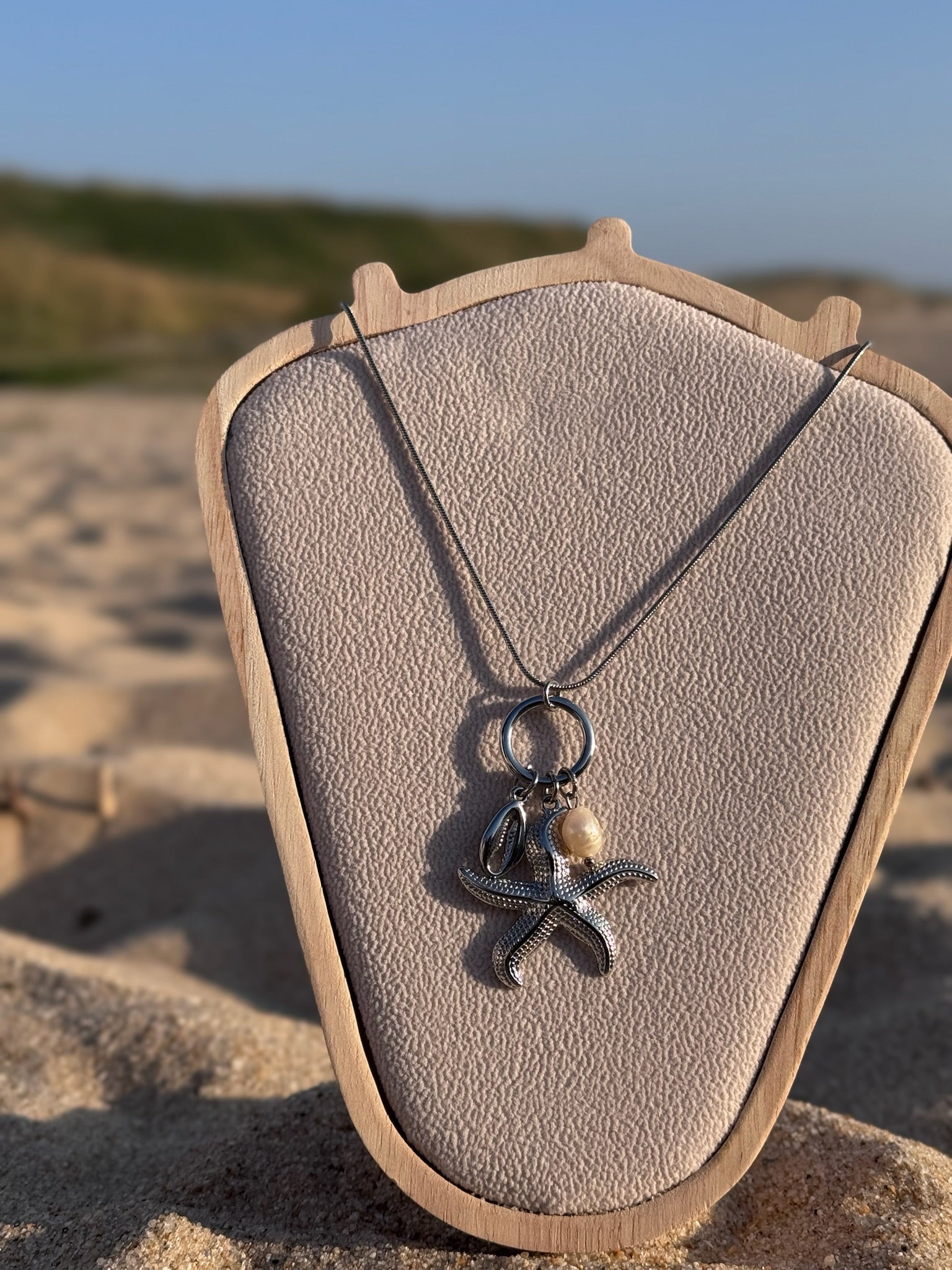 Colar Estrela Do Mar prateada CHECK