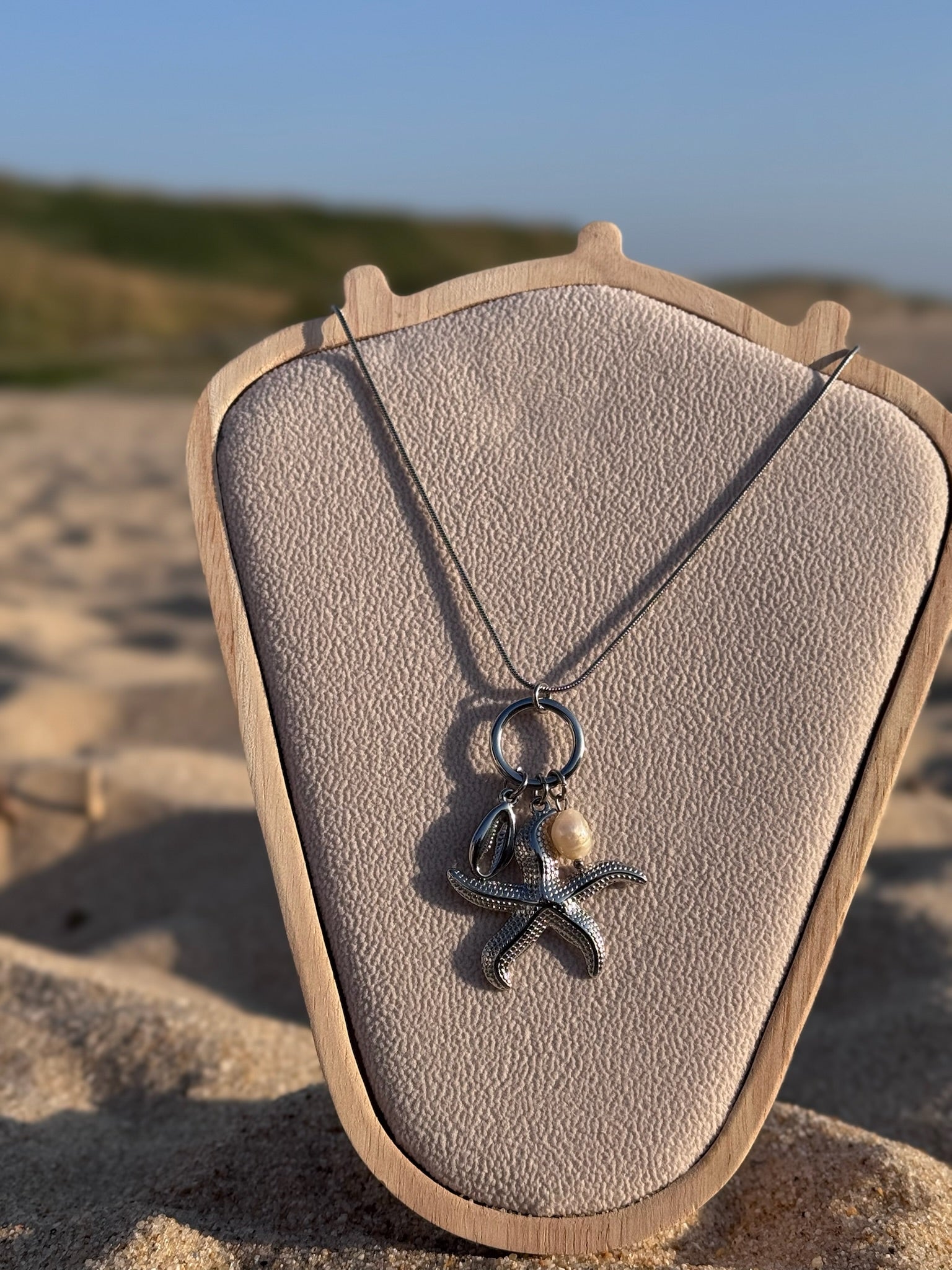 Colar Estrela Do Mar prateada CHECK