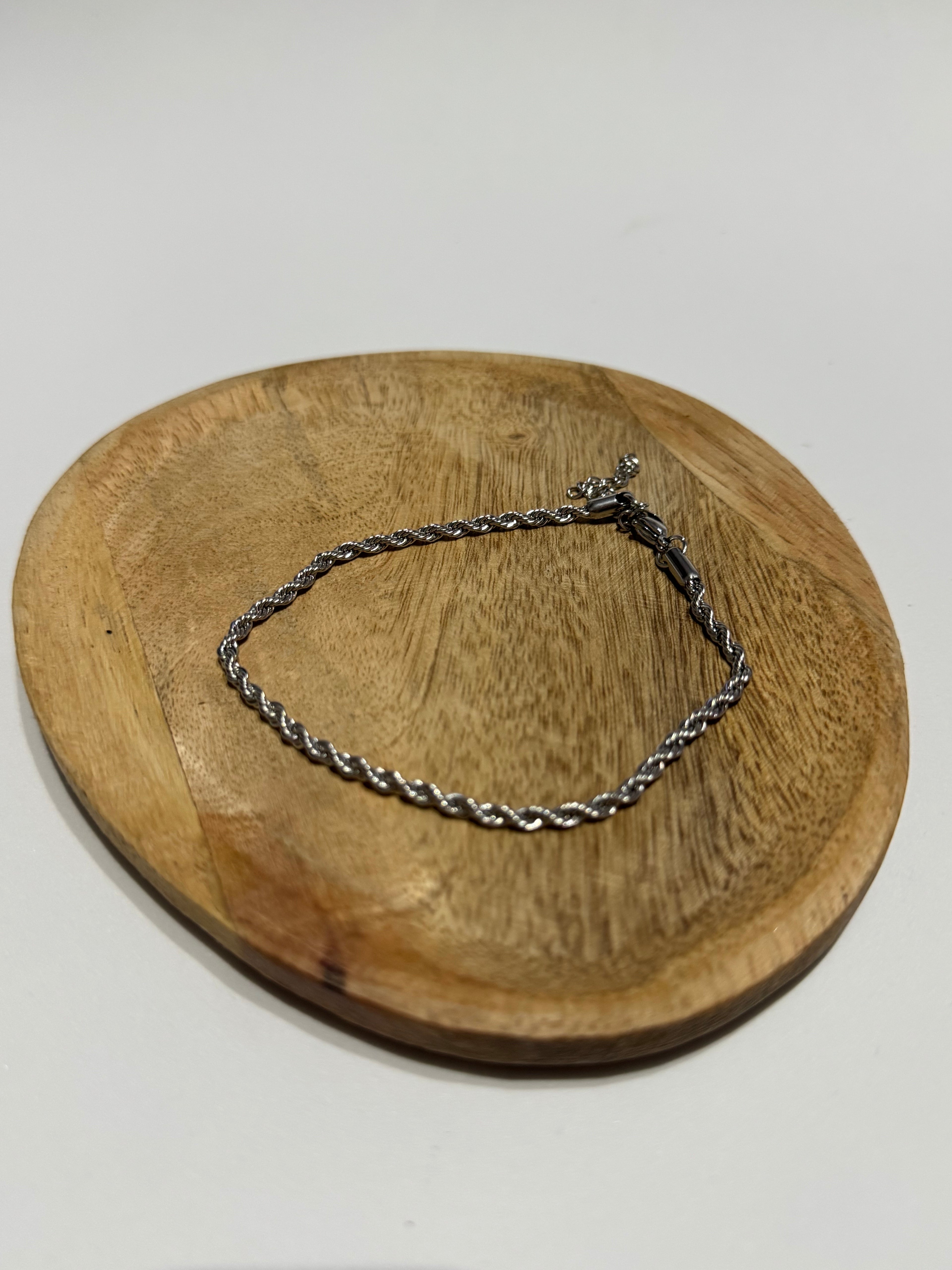 Pulseira De Pe Prateada CHECK 1