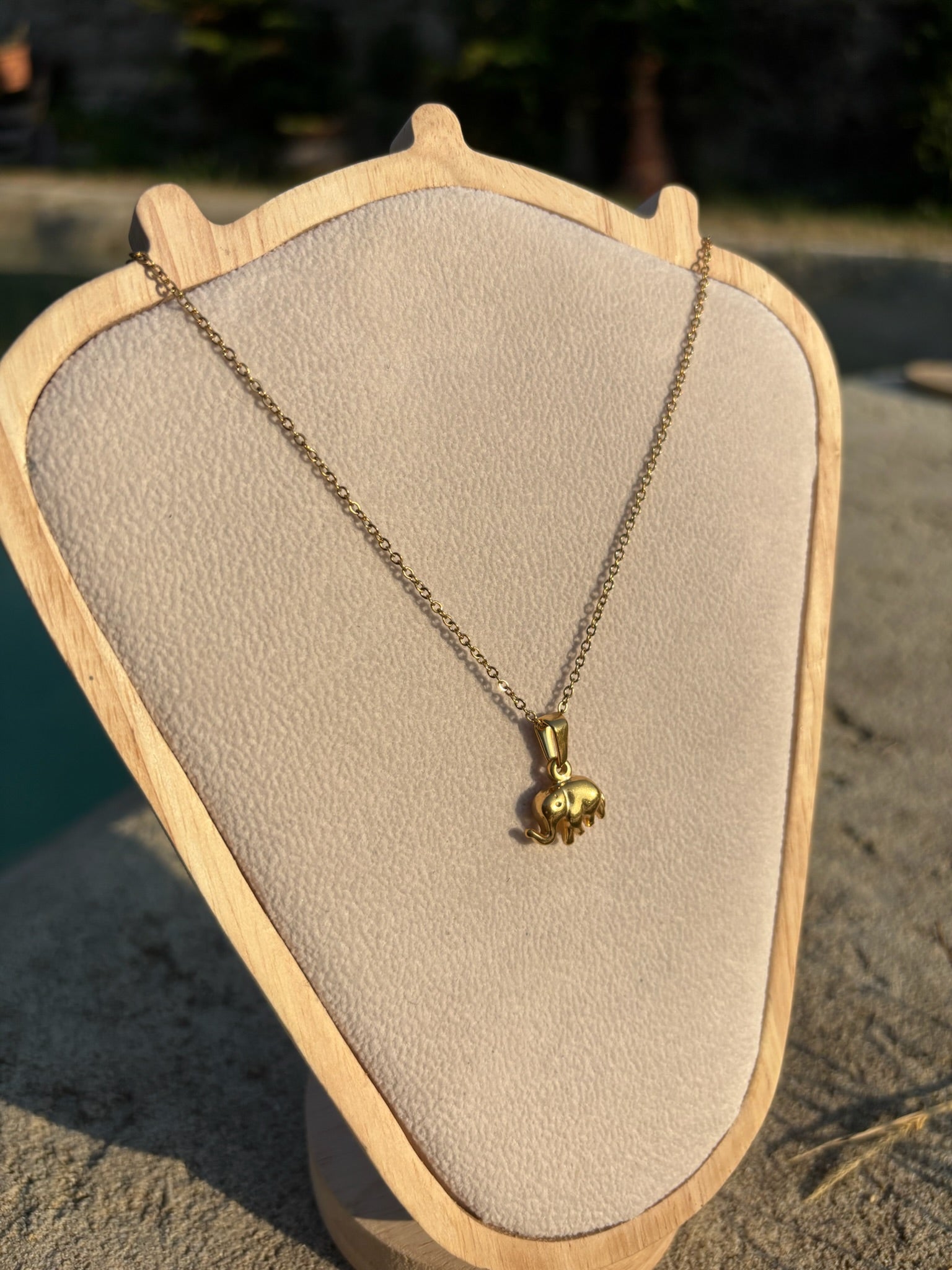 Colar Elefante dourado CHECK