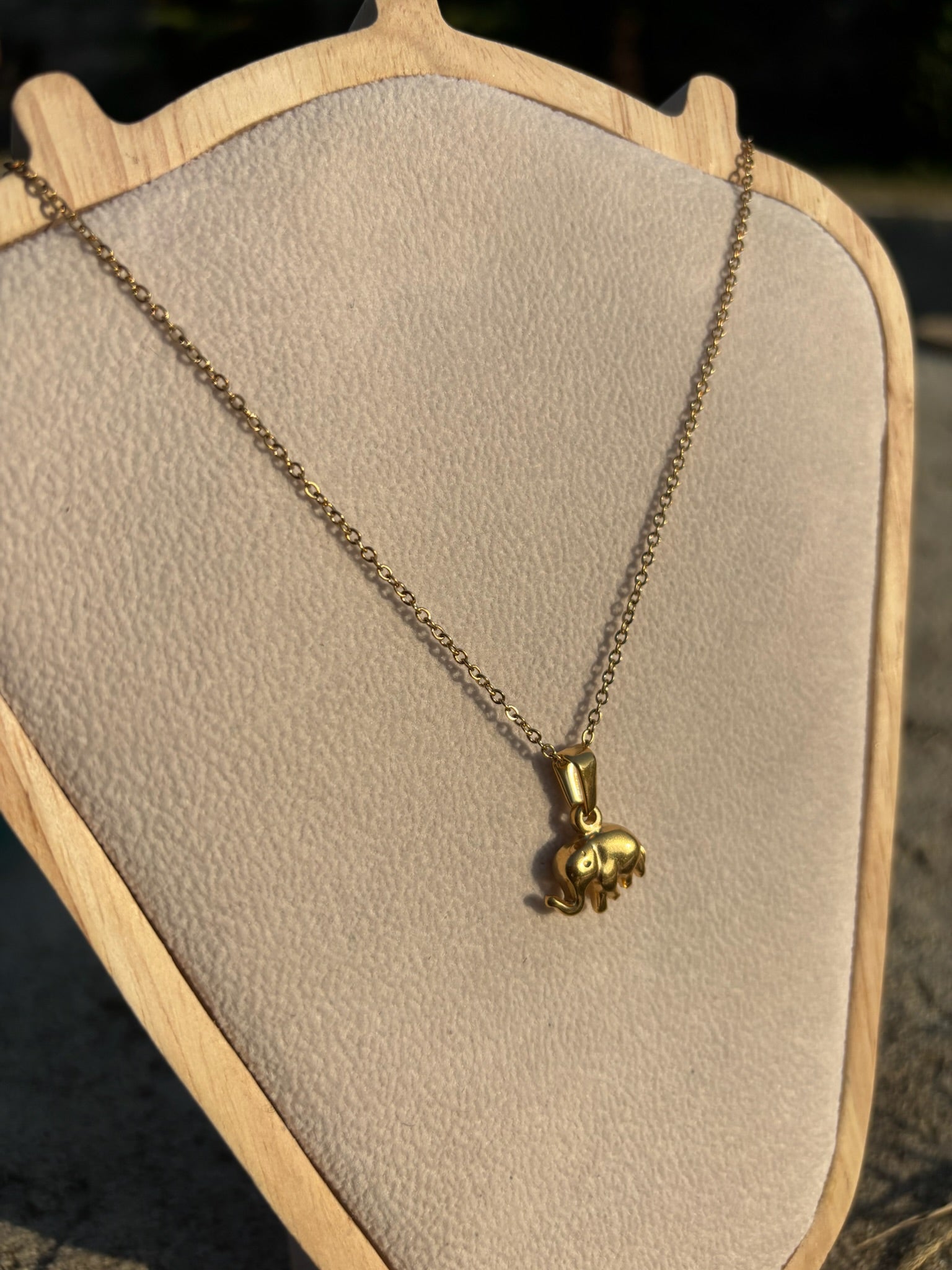 Colar Elefante dourado CHECK