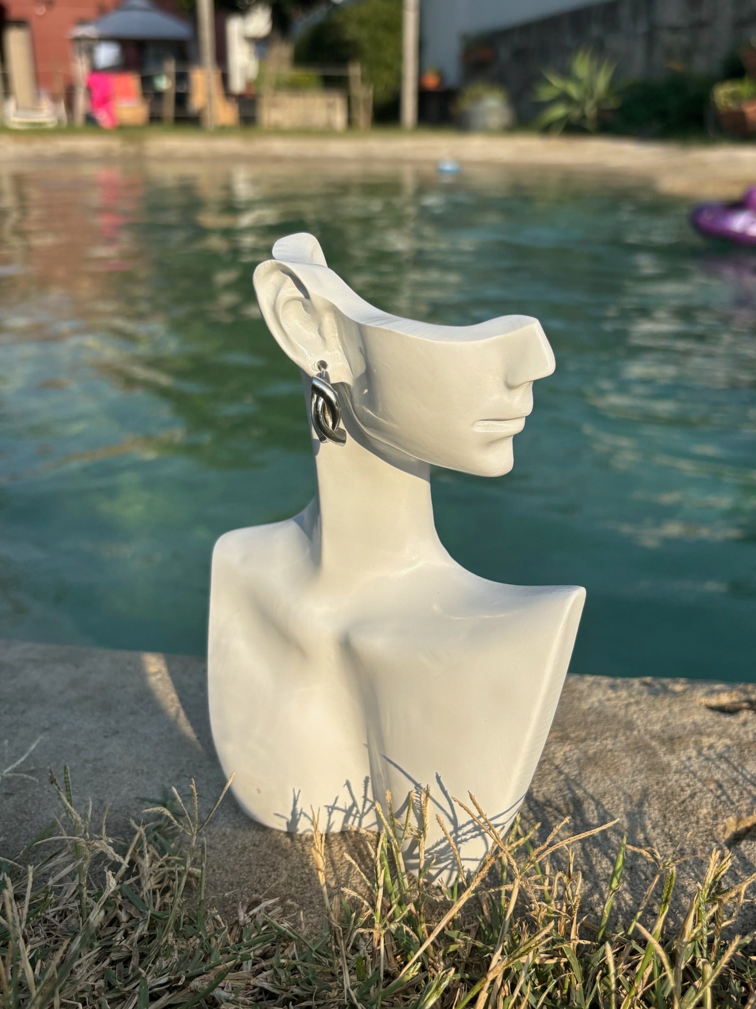 Brincos Tranca Prateado CHECK