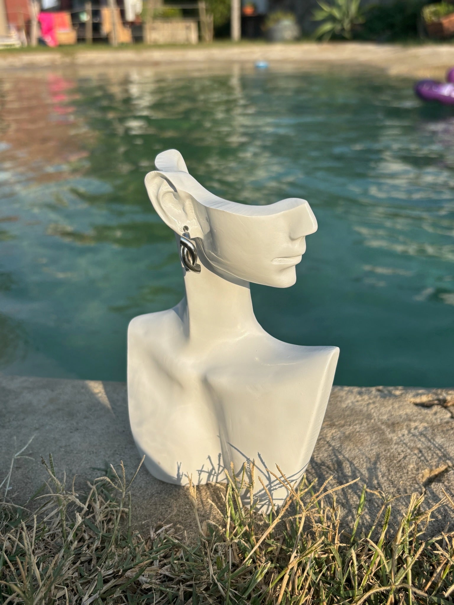 Brincos Tranca Prateado CHECK