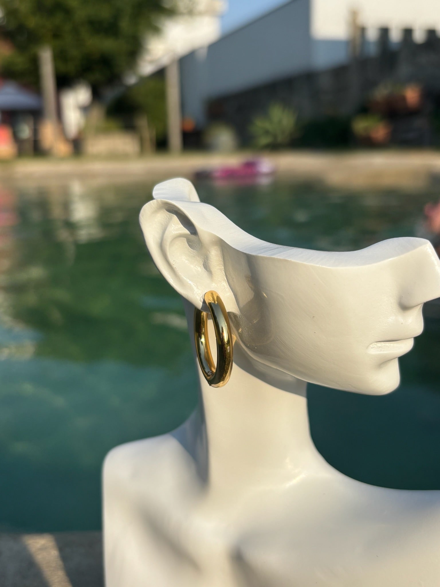 Brincos Simple Dourados CHECK