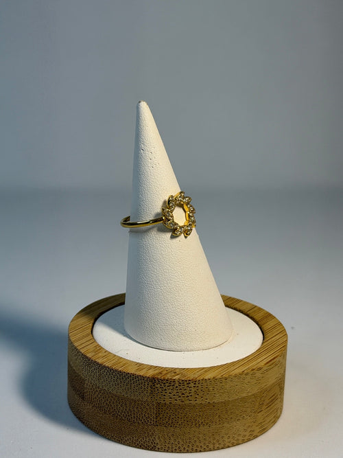 Anel Cira Dourado Zaia Jewelry