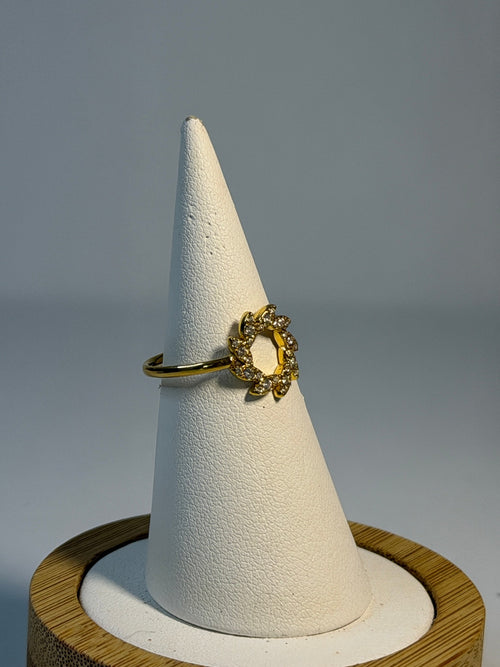 Anel Cira Dourado Zaia Jewelry