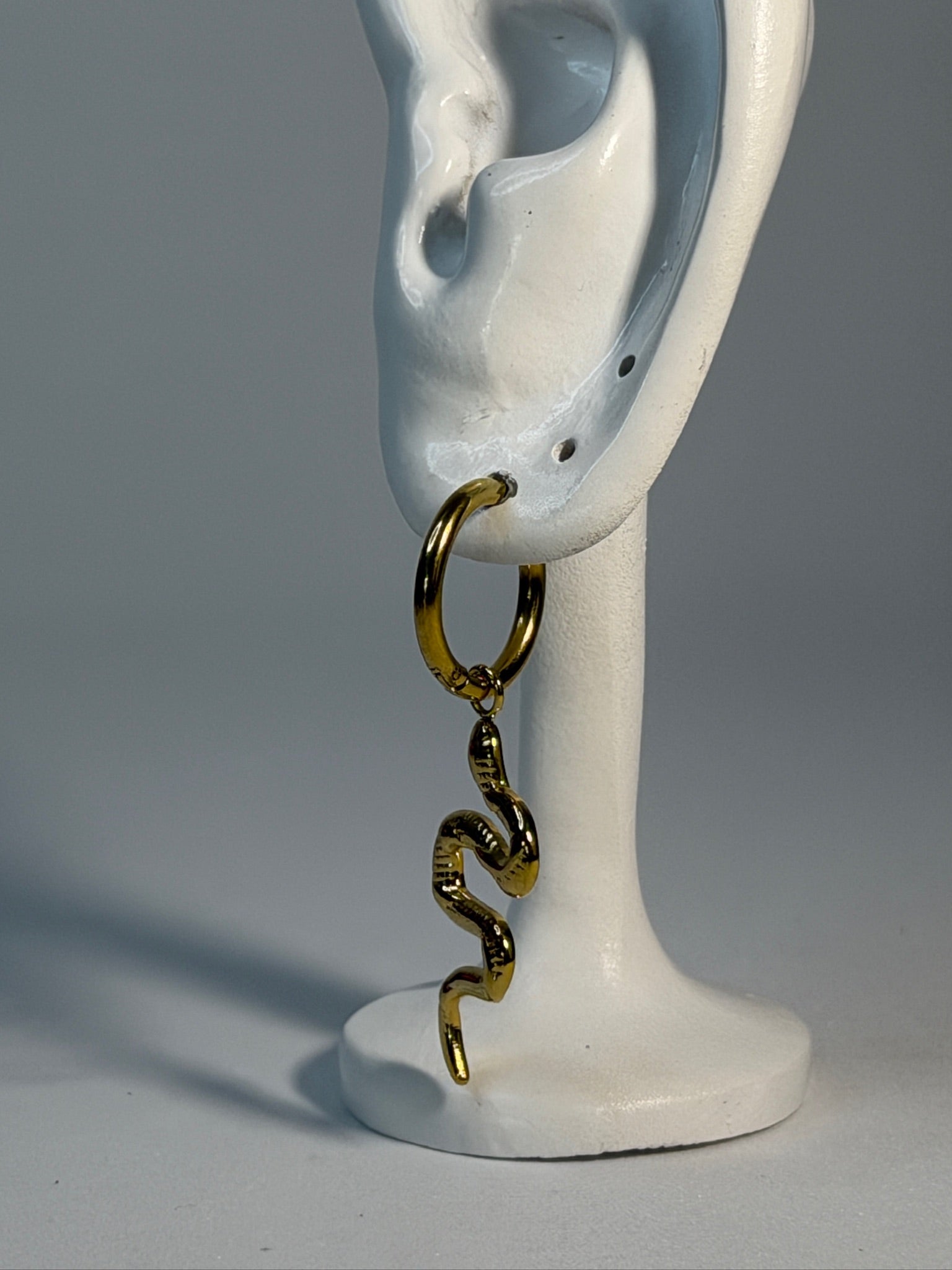 Brincos Serpente Dourada ZAIA