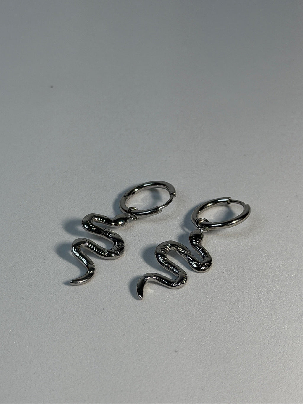 Brincos Serpente Prateada ZAIA