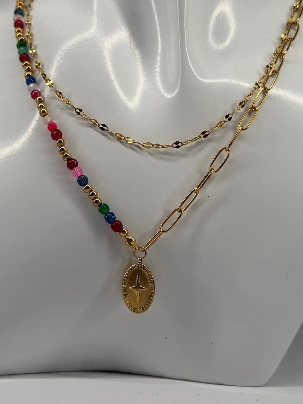 Colar Medalha Boho