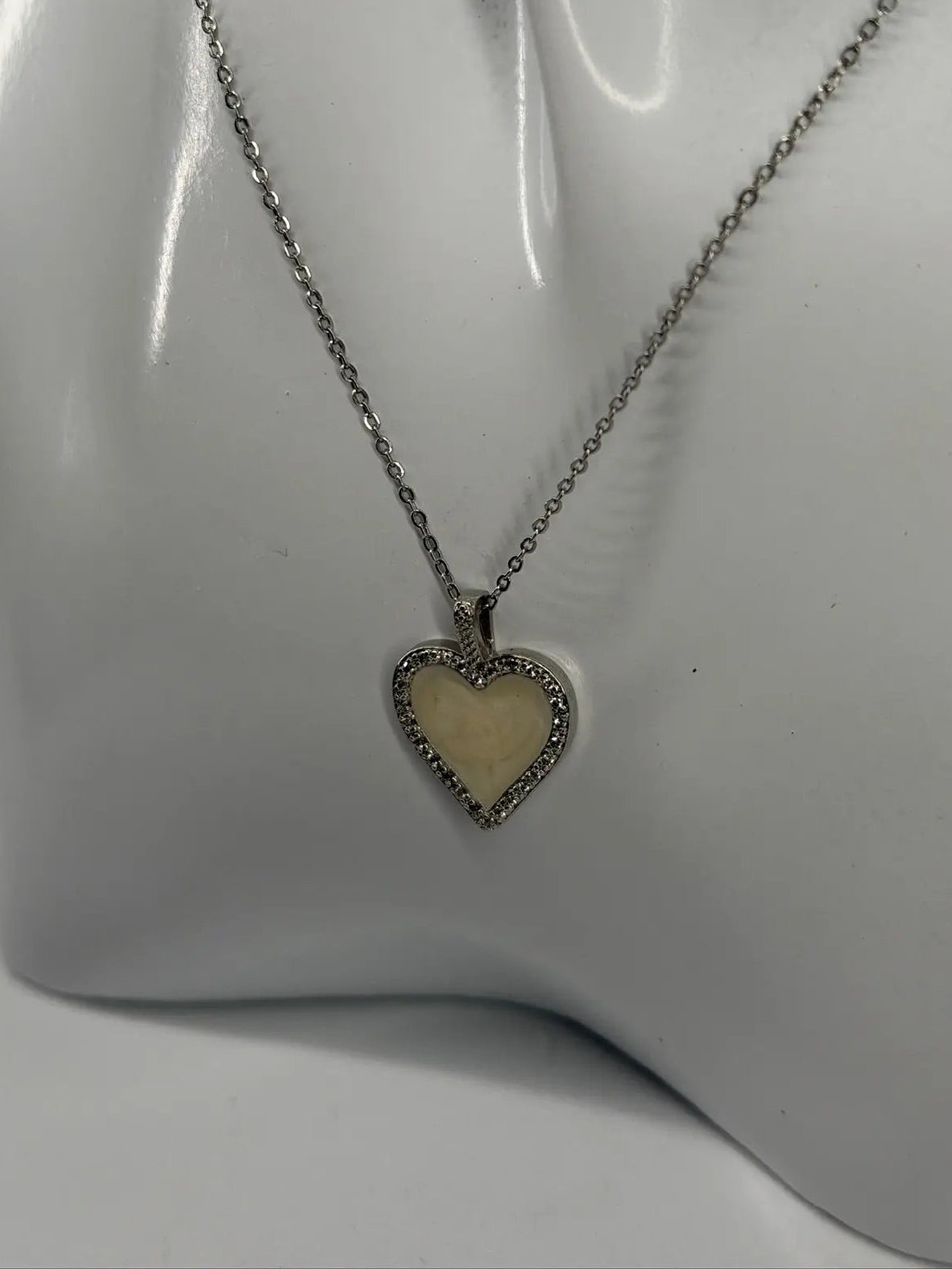 Colar Coração Branco Zaia Jewelry