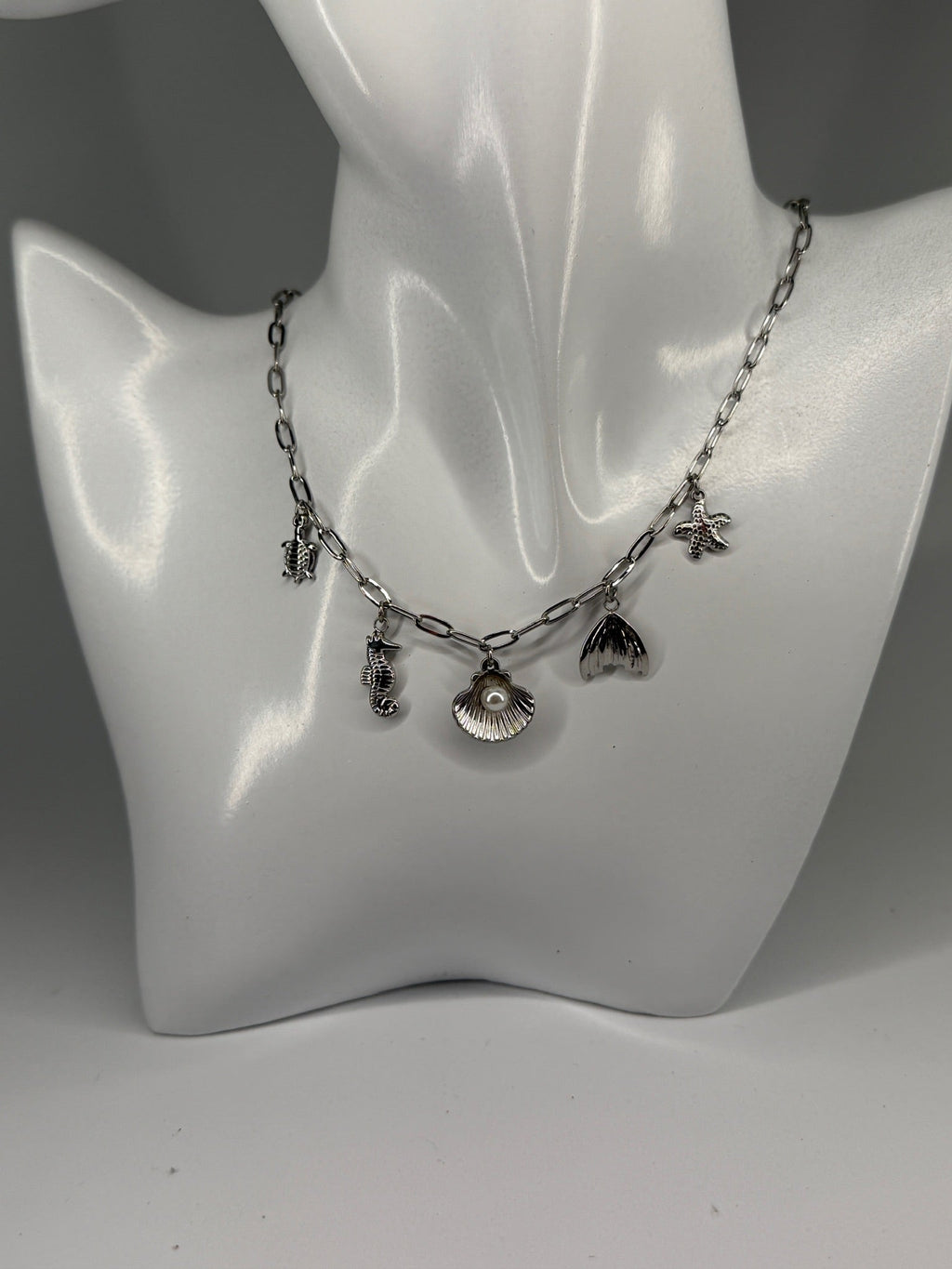 Colar Concha Prateado Zaia Jewelry