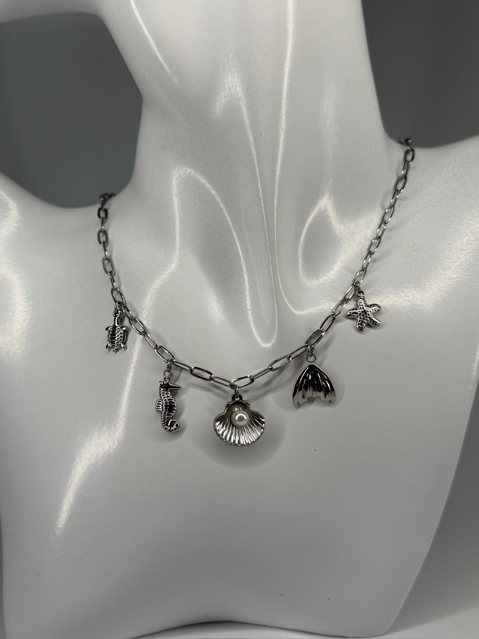 Colar Concha Prateado Zaia Jewelry
