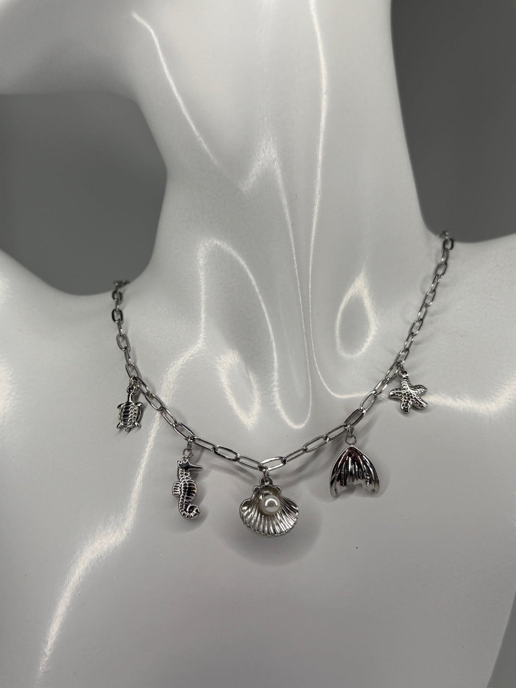 Colar Concha Prateado Zaia Jewelry