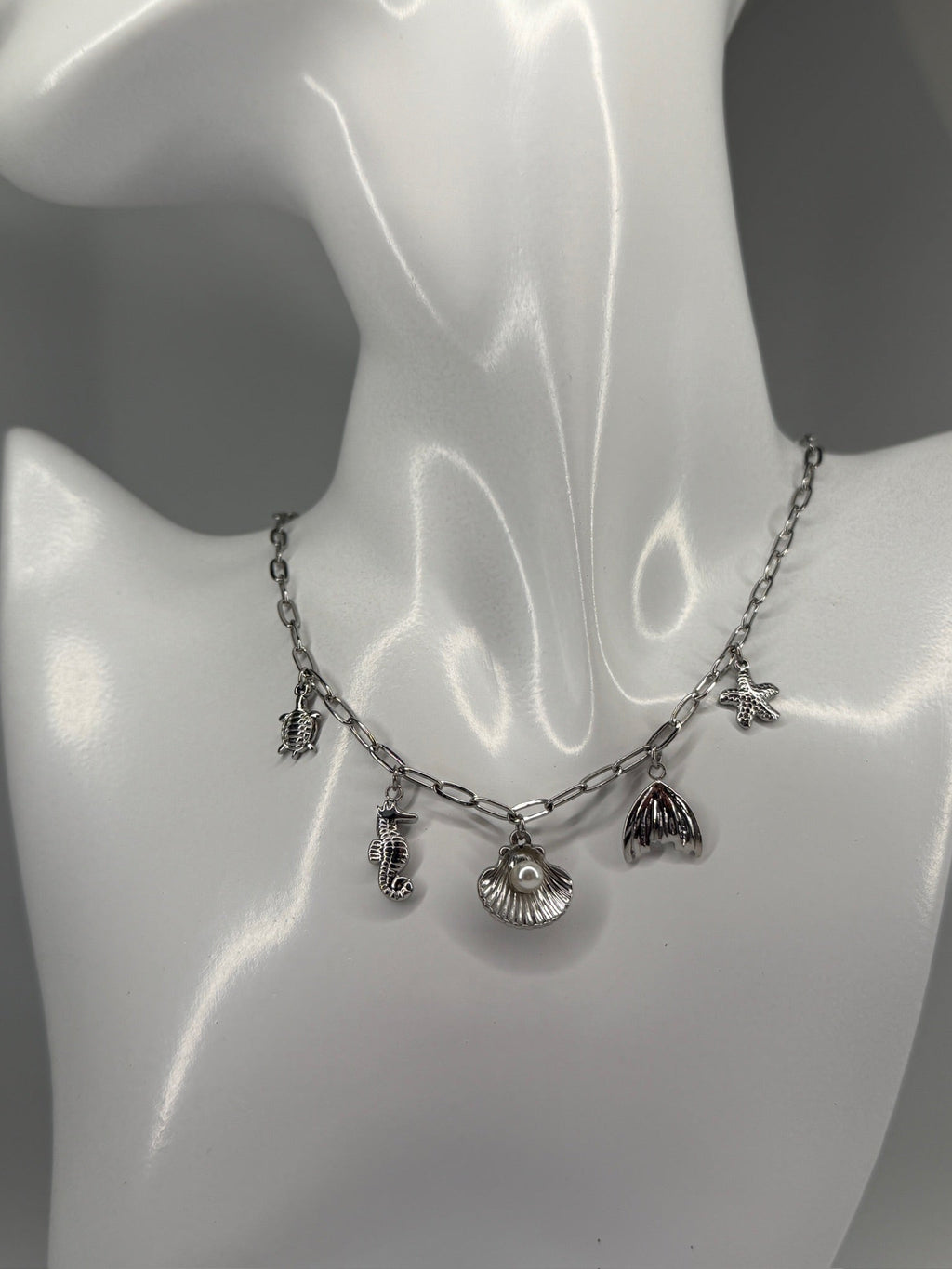 Colar Concha Prateado Zaia Jewelry