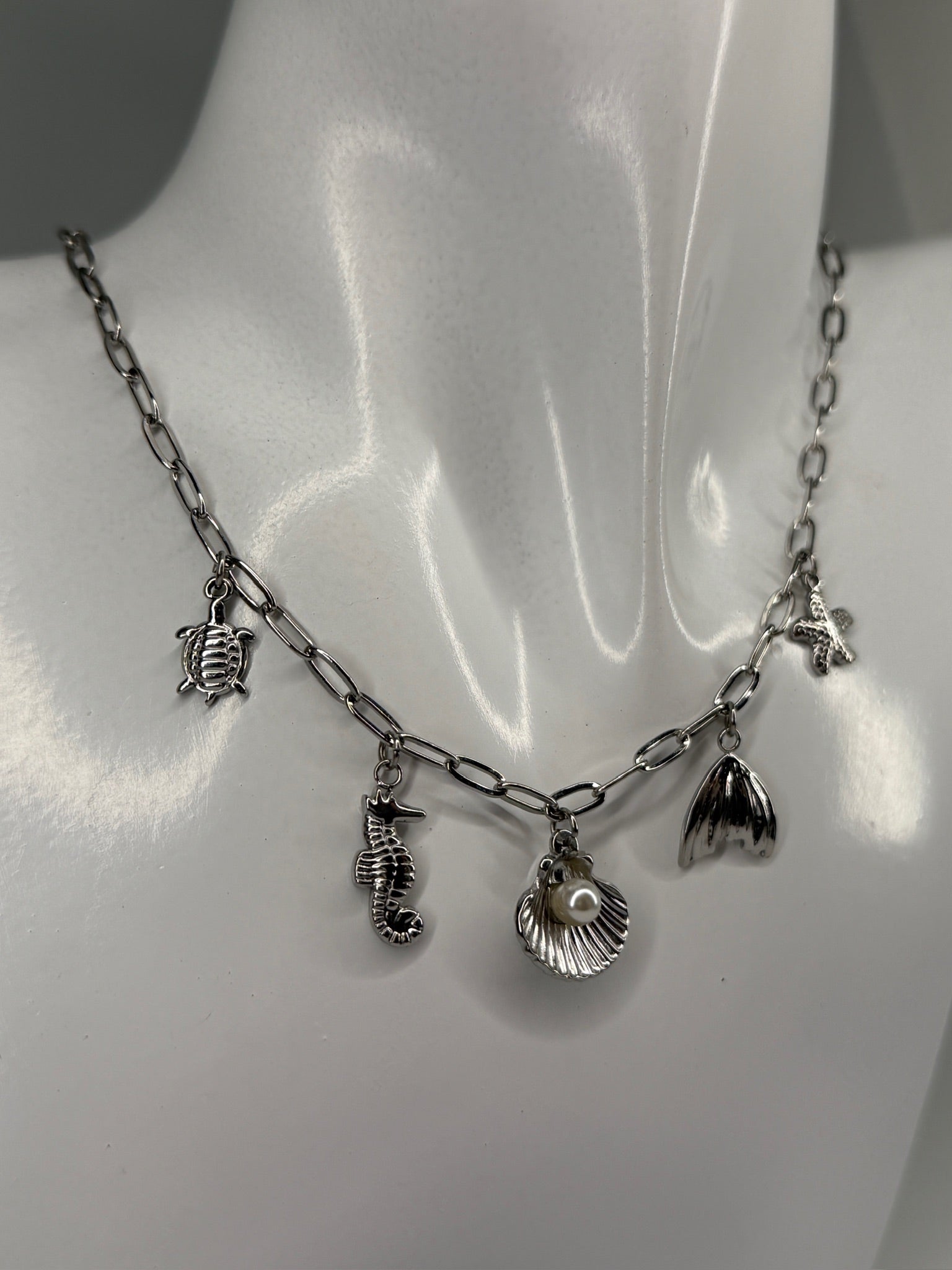 Colar Concha Prateado Zaia Jewelry
