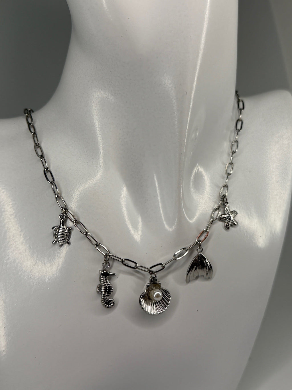 Colar Concha Prateado Zaia Jewelry