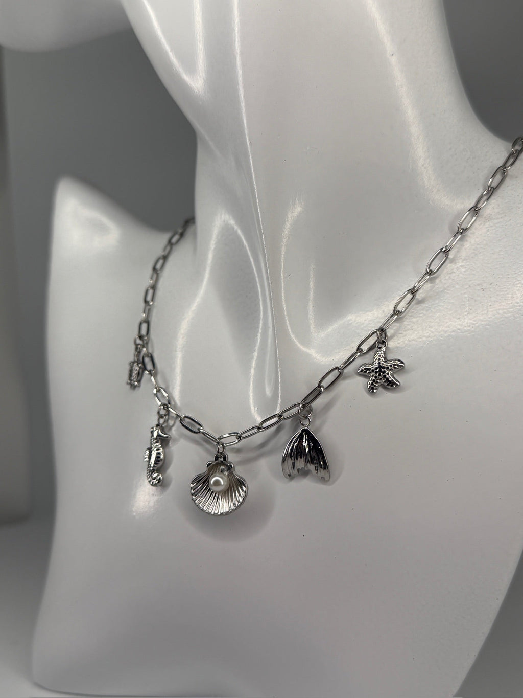 Colar Concha Prateado Zaia Jewelry