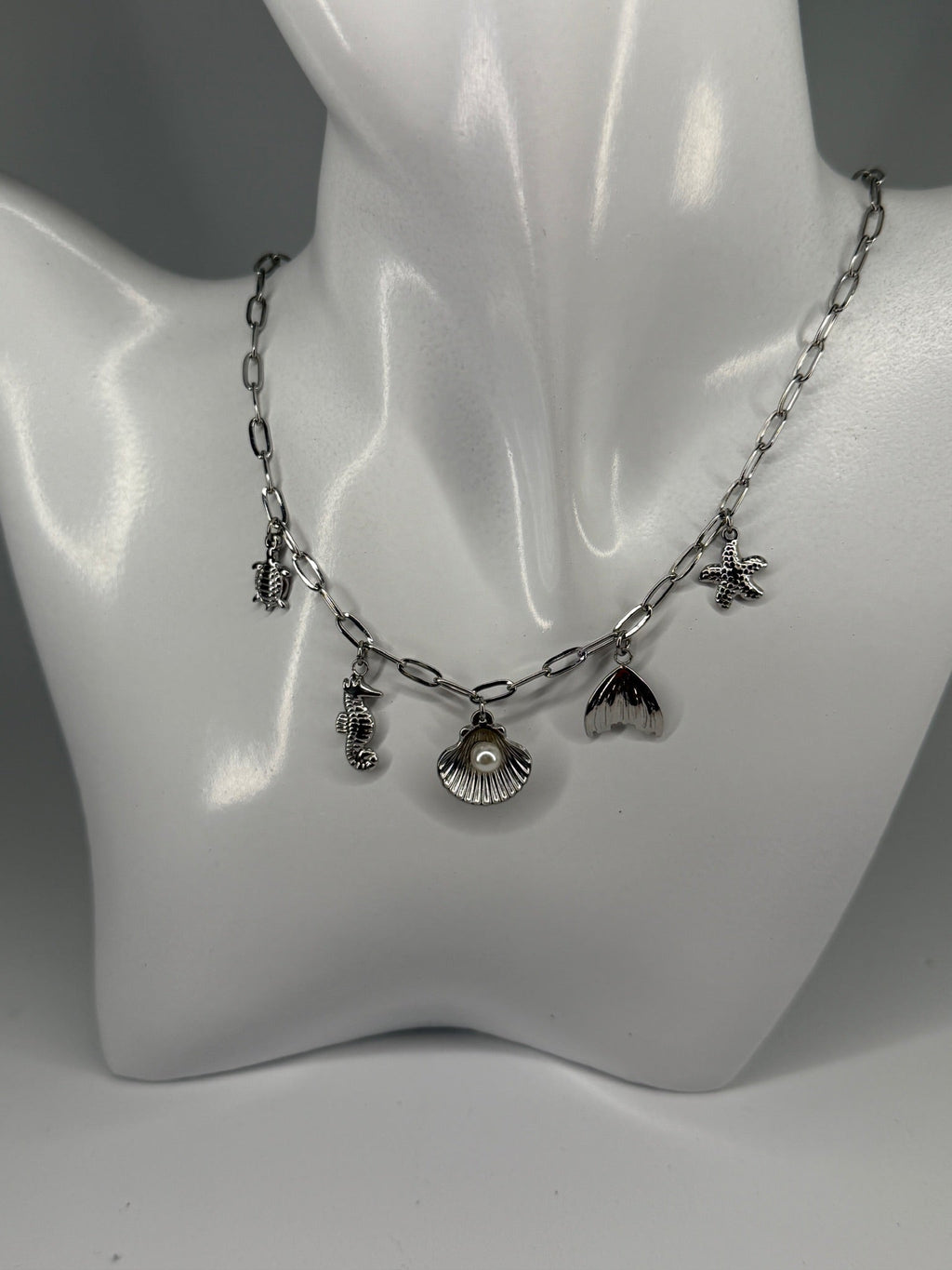 Colar Concha Prateado Zaia Jewelry