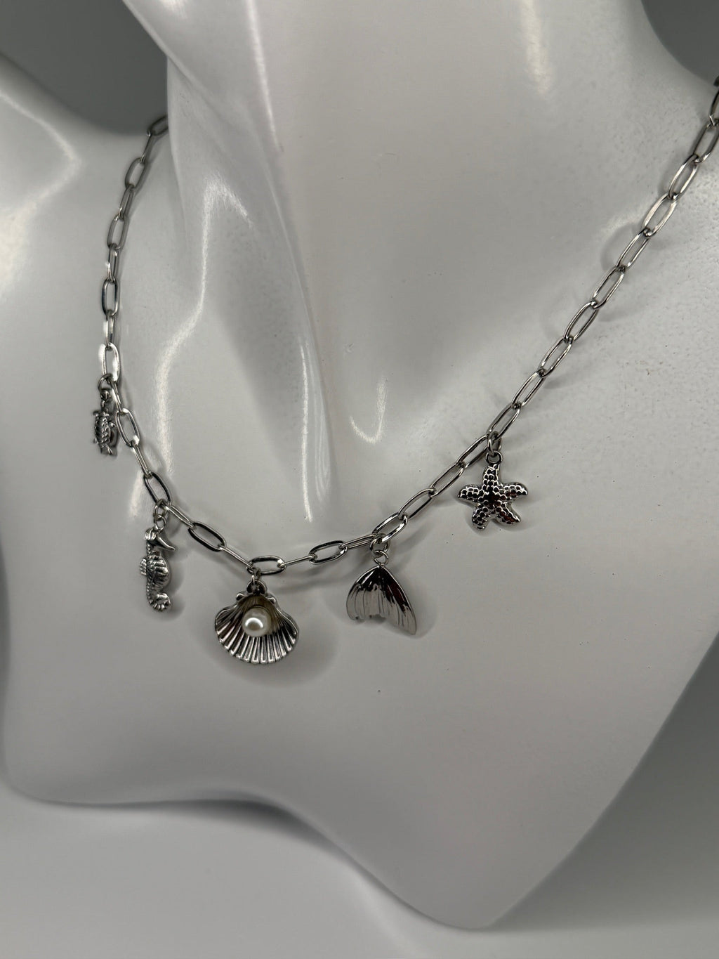 Colar Concha Prateado Zaia Jewelry