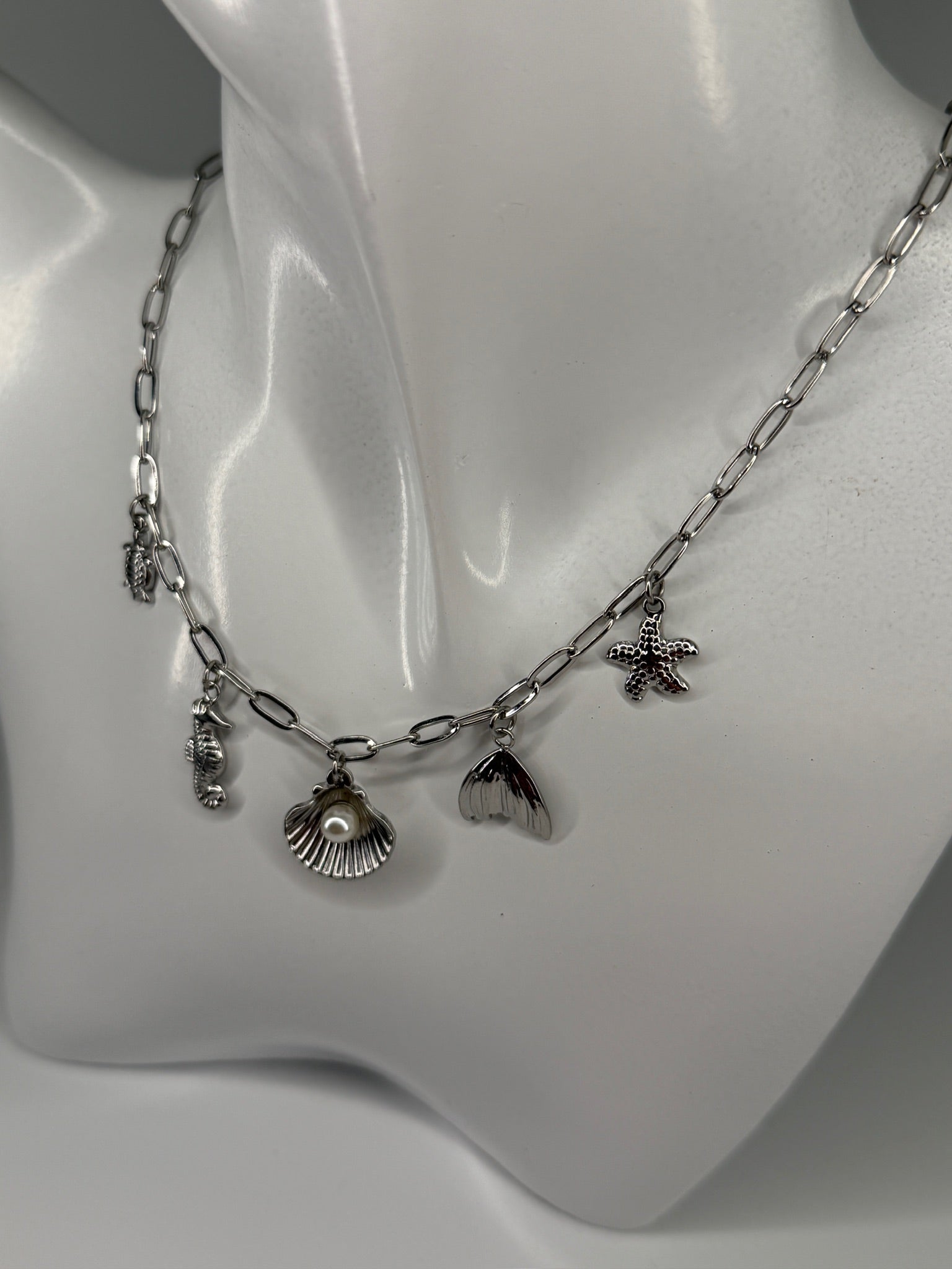 Colar Concha Prateado Zaia Jewelry