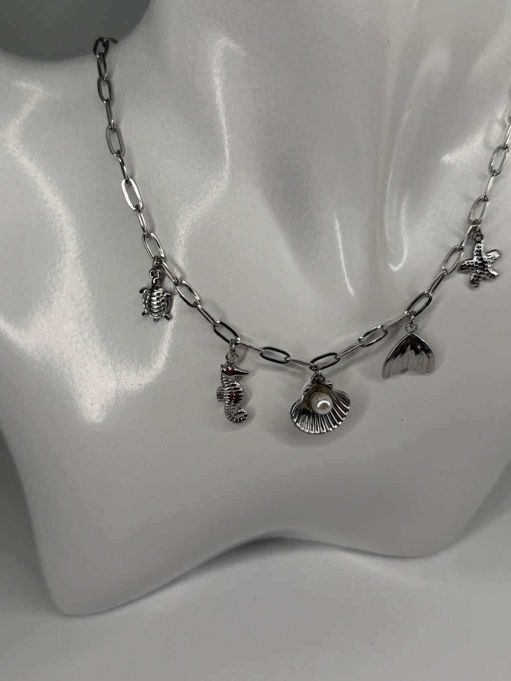 Colar Concha Prateado Zaia Jewelry