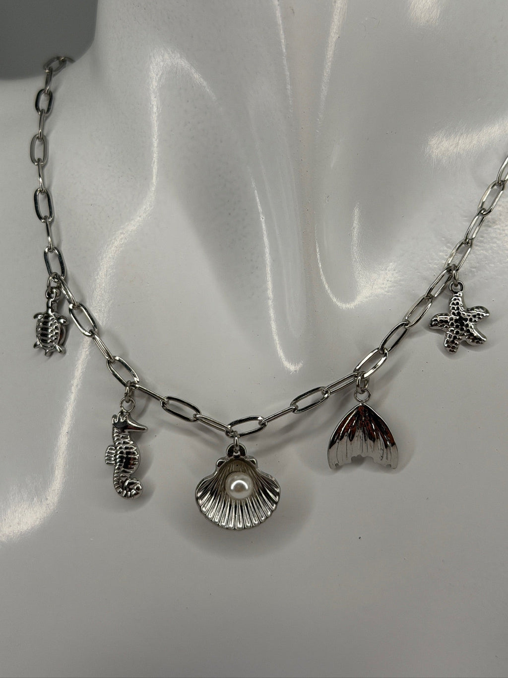 Colar Concha Prateado Zaia Jewelry