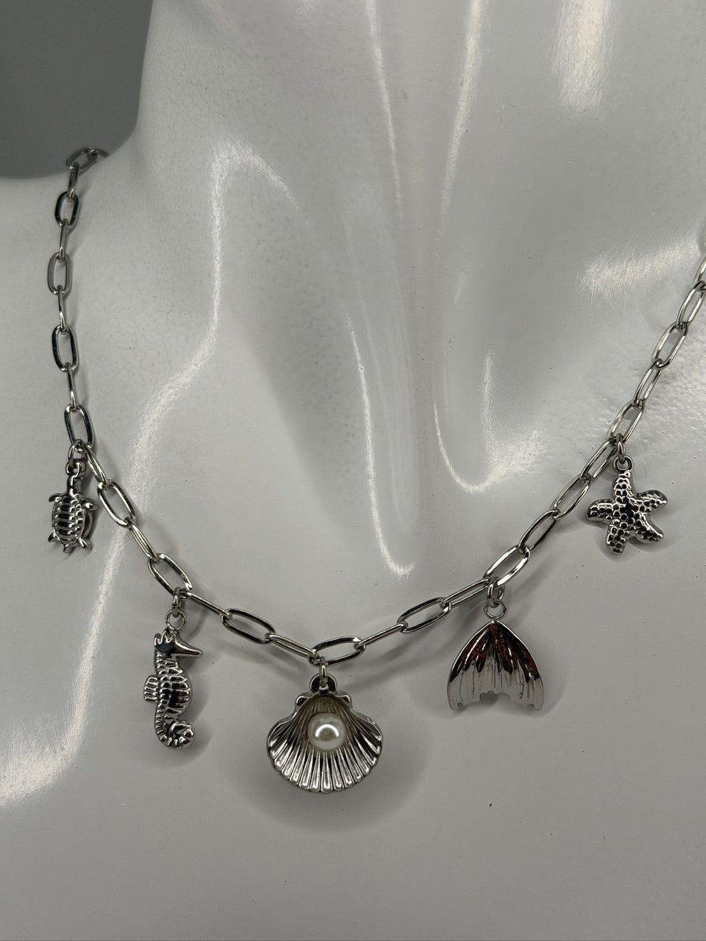 Colar Concha Prateado Zaia Jewelry