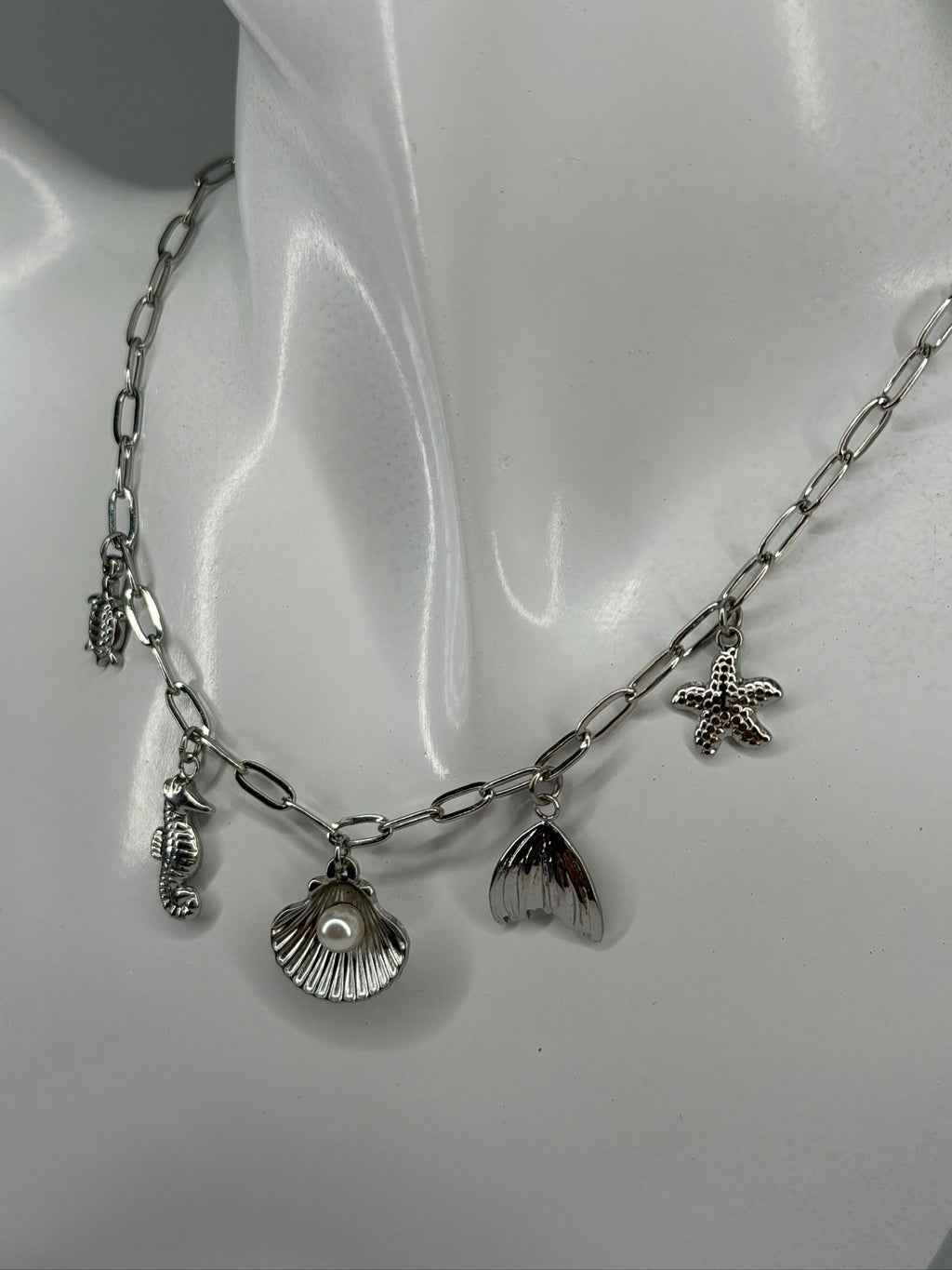 Colar Concha Prateado Zaia Jewelry