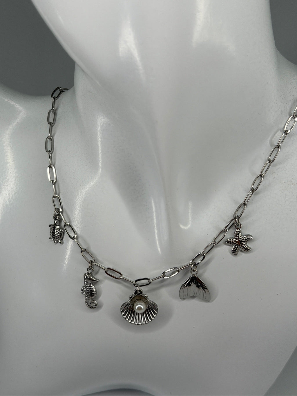 Colar Concha Prateado Zaia Jewelry