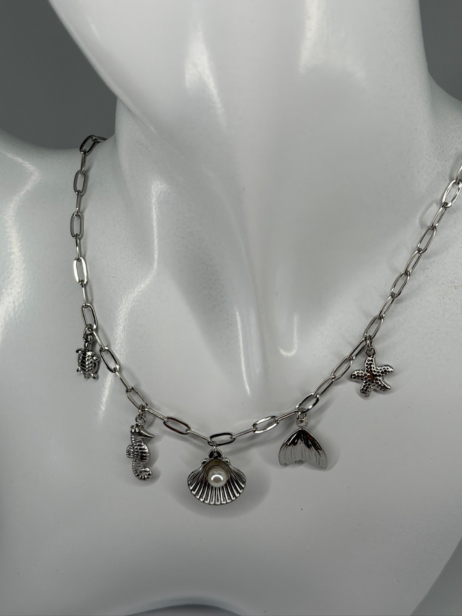 Colar Concha Prateado Zaia Jewelry
