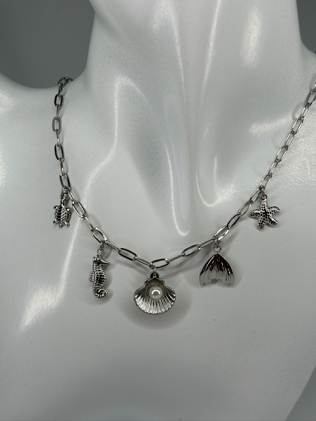 Colar Concha Prateado Zaia Jewelry