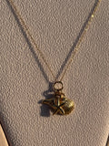 Colar Areias do Tempo dourado ZAIA