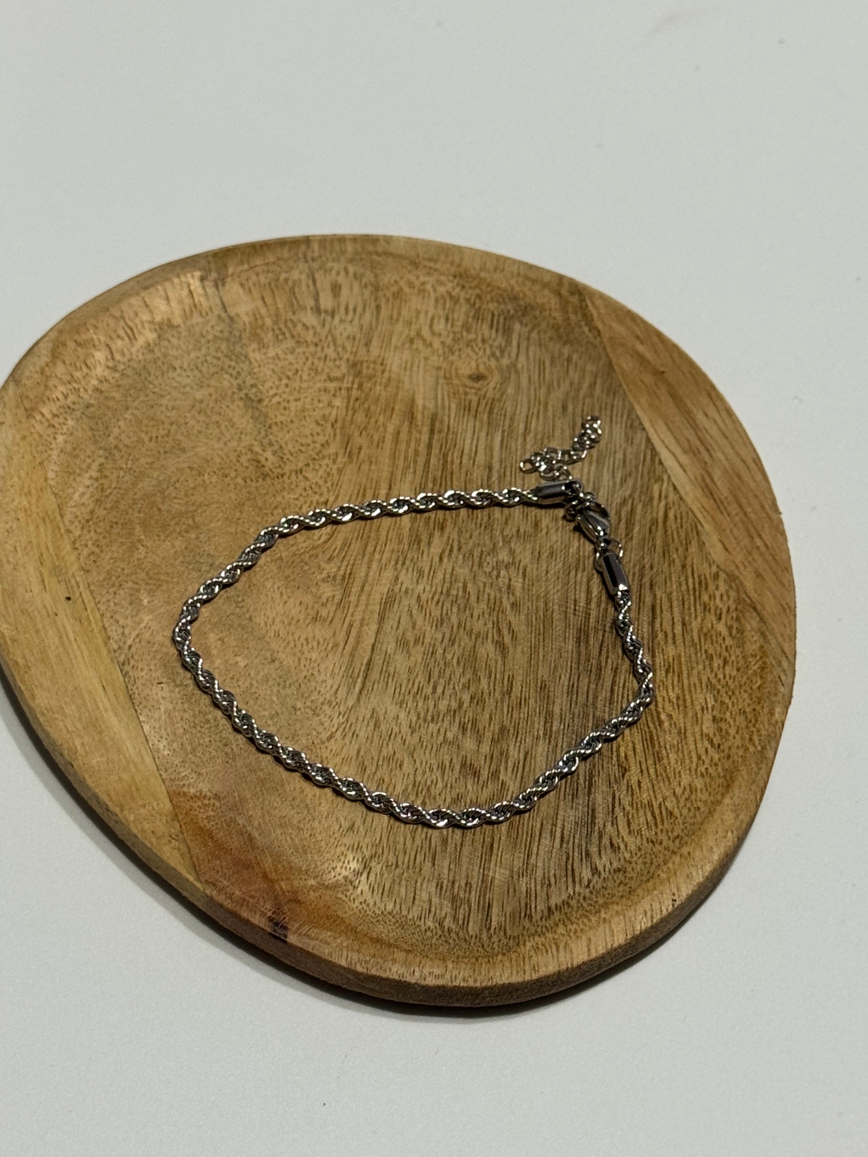 Pulseira De Pe Prateada CHECK 1