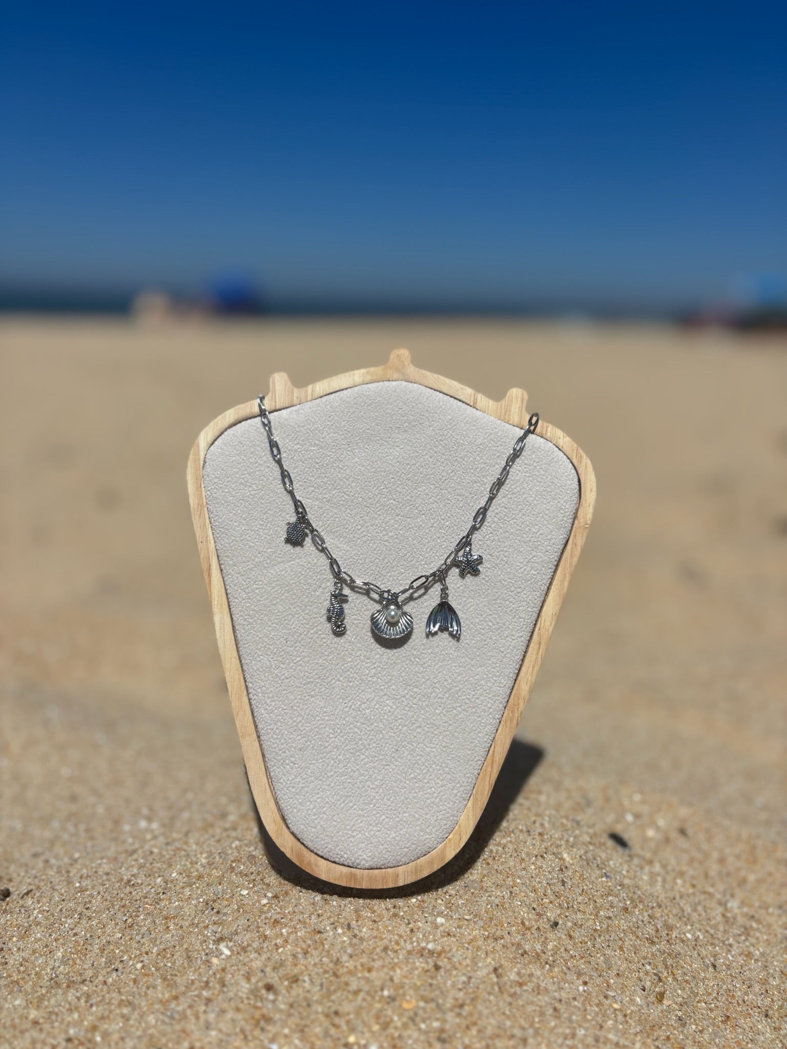 Colar Areia Prateada