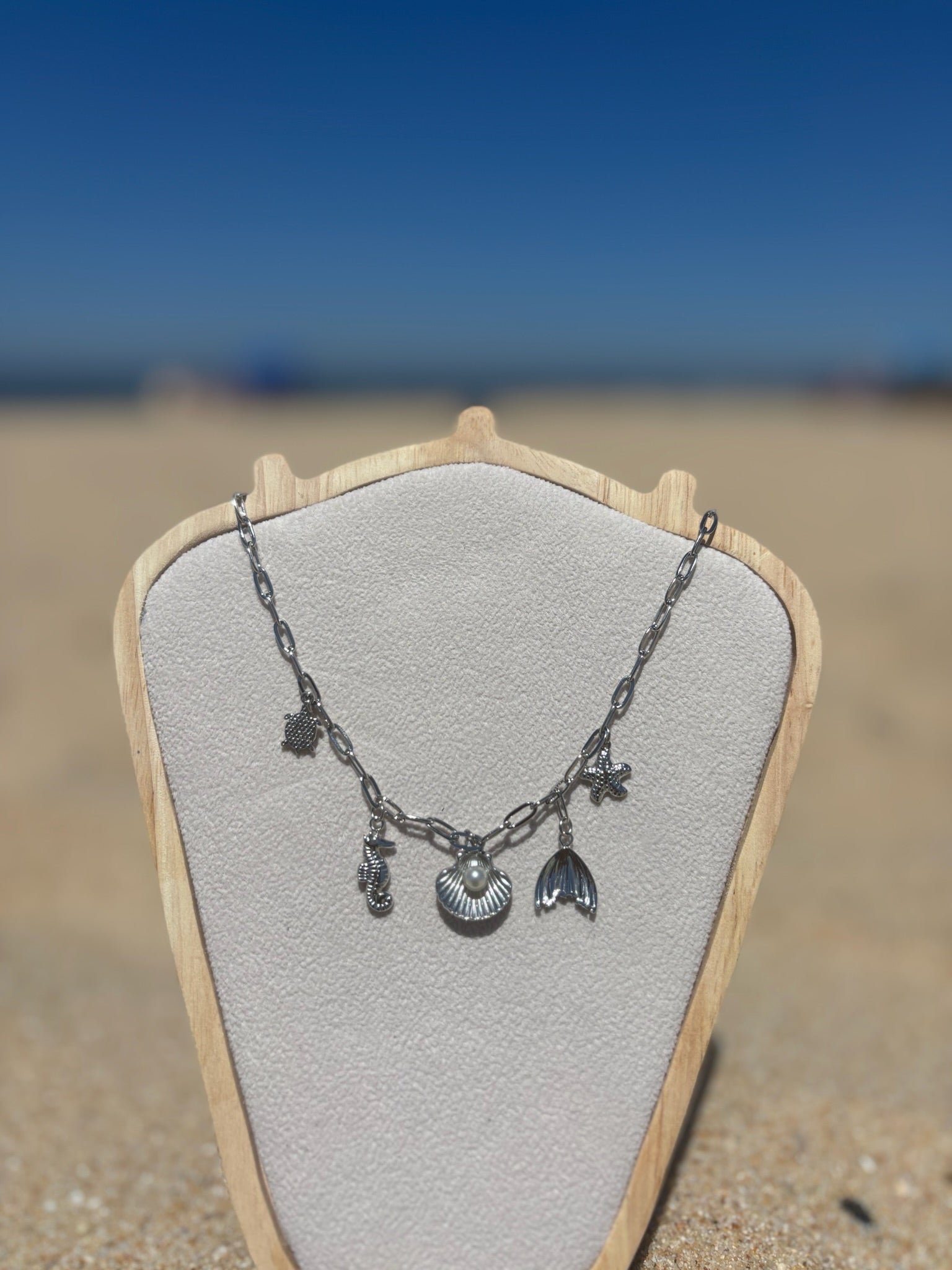 Colar Areia Prateada