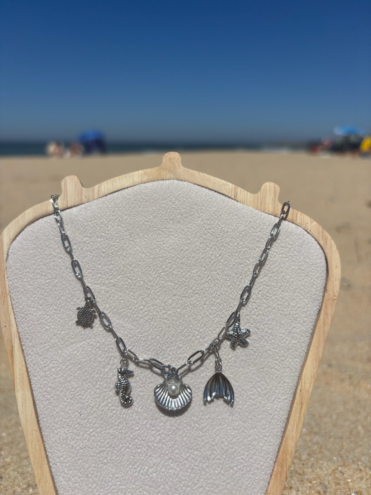 Colar Areia Prateada